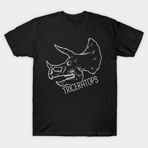 Triceratops Dinosaur Bones Skull T-Shirt by MeatMan